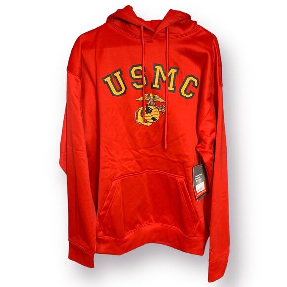 Rothco Red US Flag USMC Eagle Globe Anchor Concealed Carry Hoodie Men's Large - Picture 1 of 9